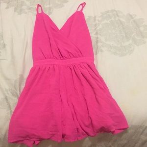 Hot Pink Romper Dress